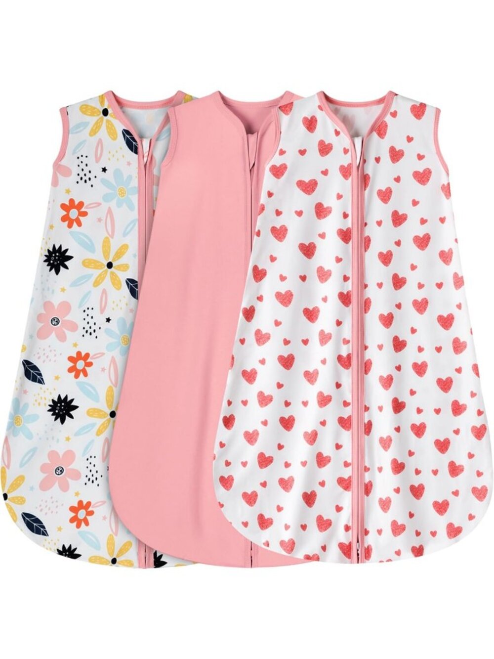 3 Pack Baby Sleep Sacks 0-6 Months | Soft Rayon Cotton, 2-Way Zipper
